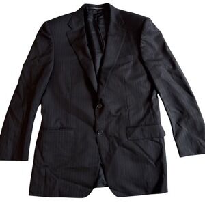 Corneliani Wool Blazer Black Pinstripe Suit Jacket 2 Button Sz 40 (50 EUR) Italy